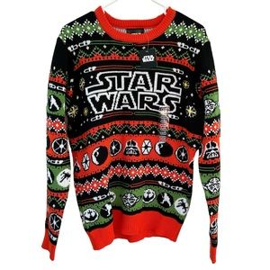 STAR WARS Geeknet Black Orange Holiday NEW Sweater Unisex M